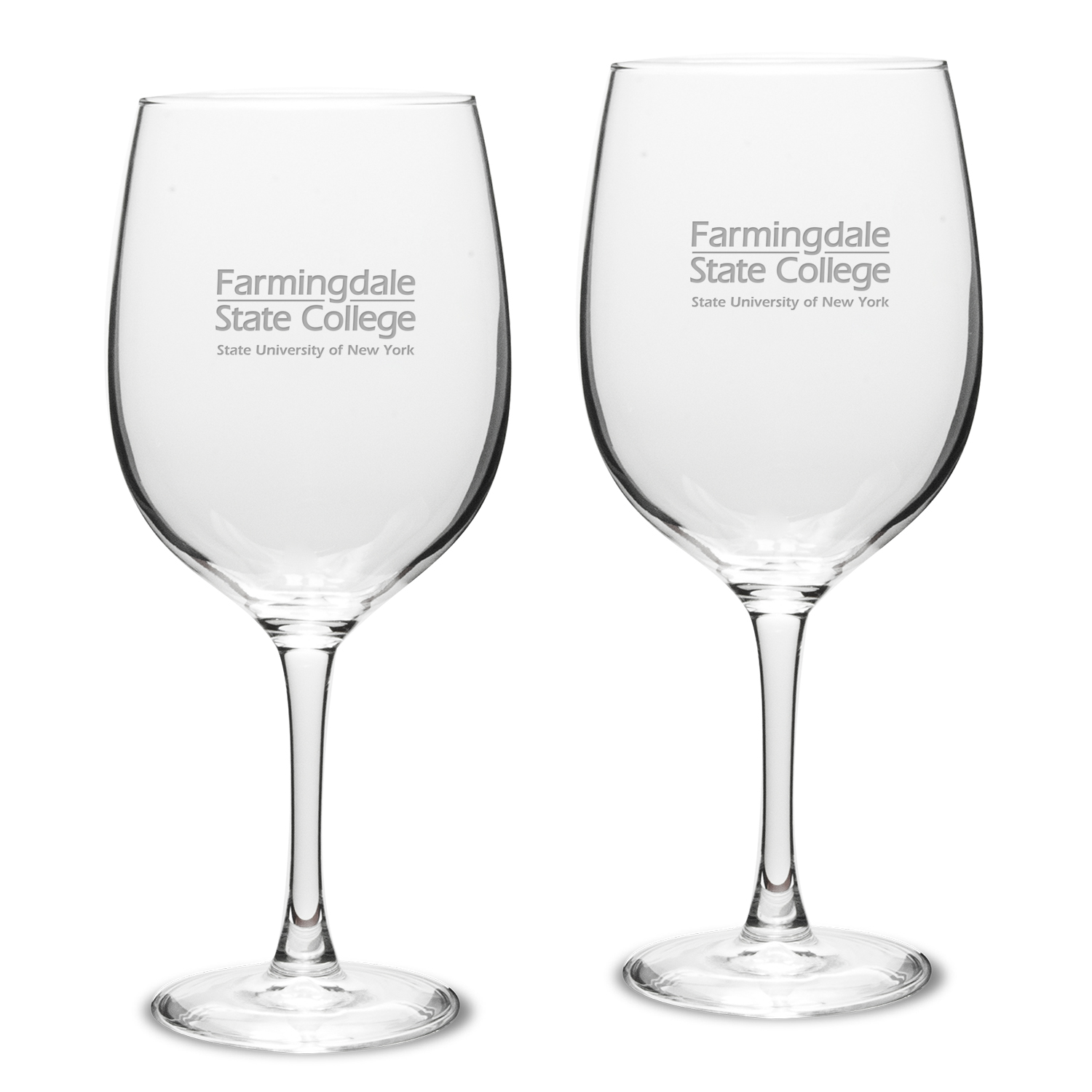 SUNY Farmingdale State Rams 19oz. 2-Piece Traditional Red Wine Table Glass Set
