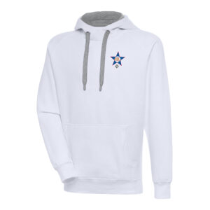Men's Antigua White St. Louis Stars Victory Pullover Hoodie