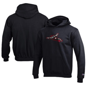 Youth Champion Black Richmond Flying Squirrels Eco Powerblend Pullover Hoodie