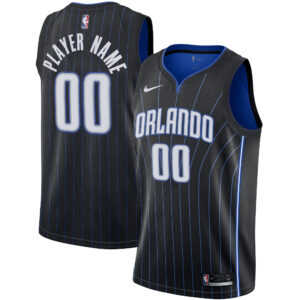 Men's Nike Black Orlando Magic 2020/21 Swingman Custom Jersey - Icon Edition