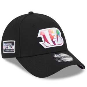 Men's New Era  Black Cincinnati Bengals 2023 NFL Crucial Catch 9FORTY Adjustable Hat