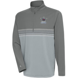 Men's Antigua  Steel Birmingham Squadron Pace Quarter-Zip Pullover Top