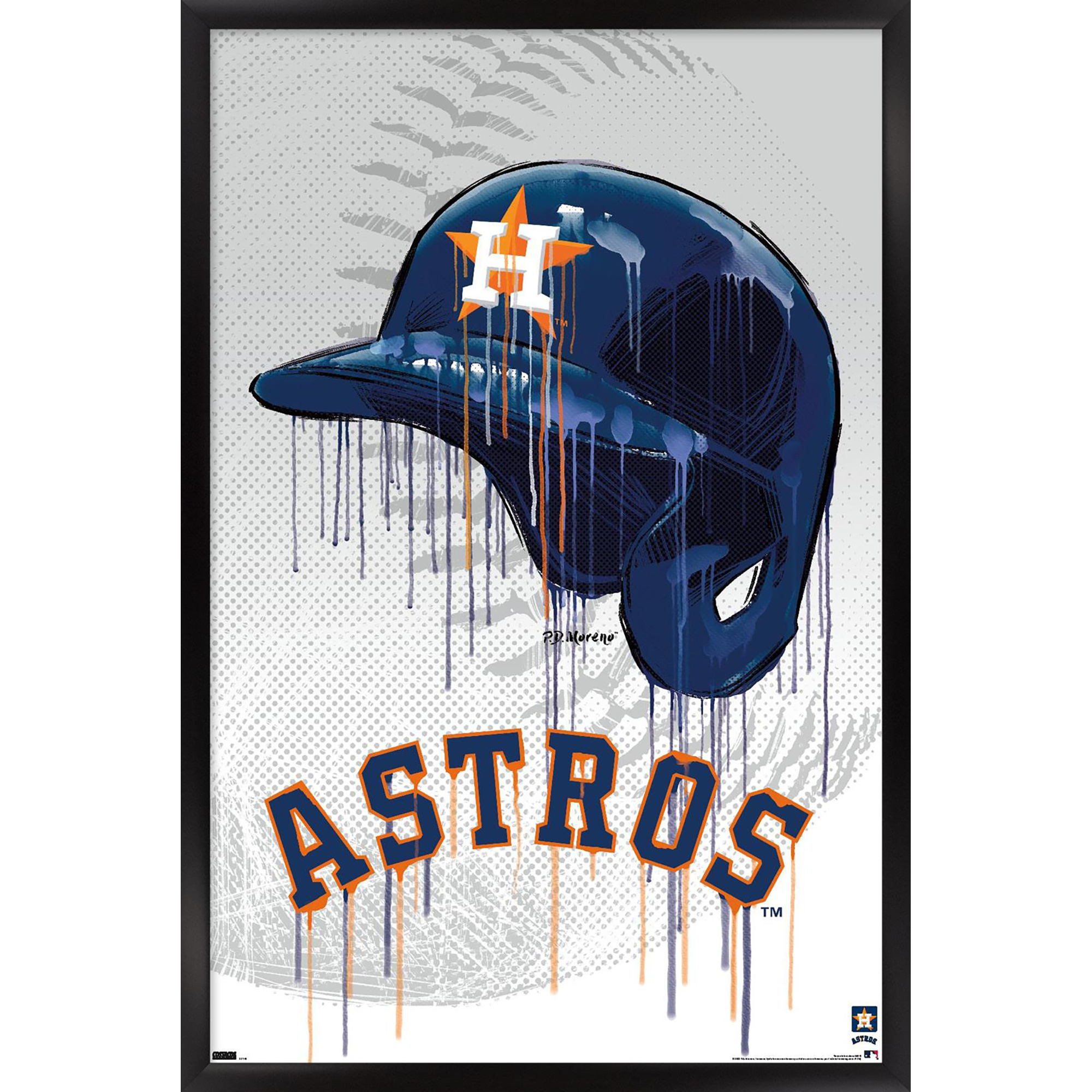Houston Astros 24.25" x 35.75" Framed Team Poster