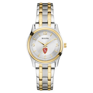 Women's Bulova  Silver/Gold Cal State Stanislaus Warriors Two-Tone Stainless Steel Watch