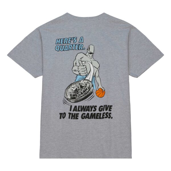 Men's Mitchell & Ness  Heather Gray And 1 Gameless T-Shirt - Image 9