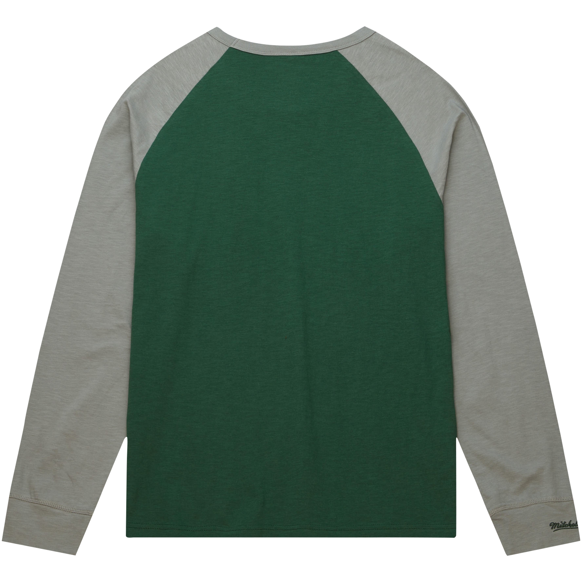 Men's Mitchell & Ness Green Michigan State Spartans Legendary Slub Raglan Long Sleeve T-Shirt - Image 4