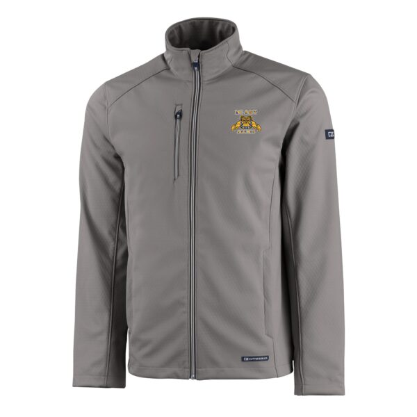 Men's Cutter & Buck  Gray North Carolina A&T Aggies Evoke Eco Softshell Recycled Full-Zip Jacket - Image 3