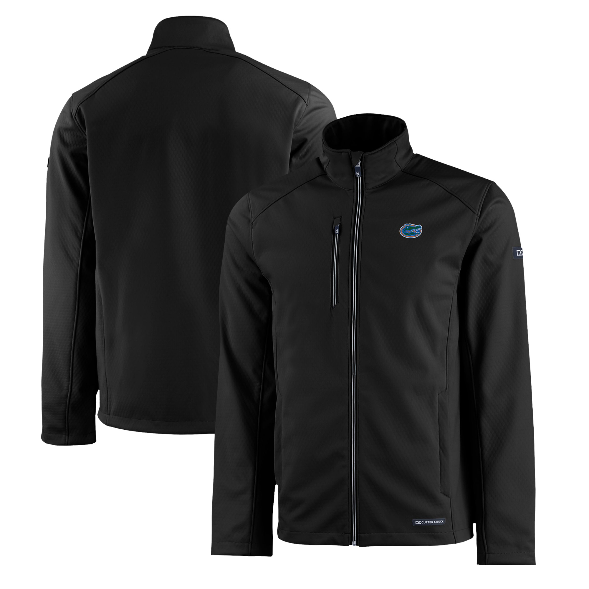 Men's Cutter & Buck Black Florida Gators Evoke Eco Softshell Recycled Full-Zip Jacket - Image 5