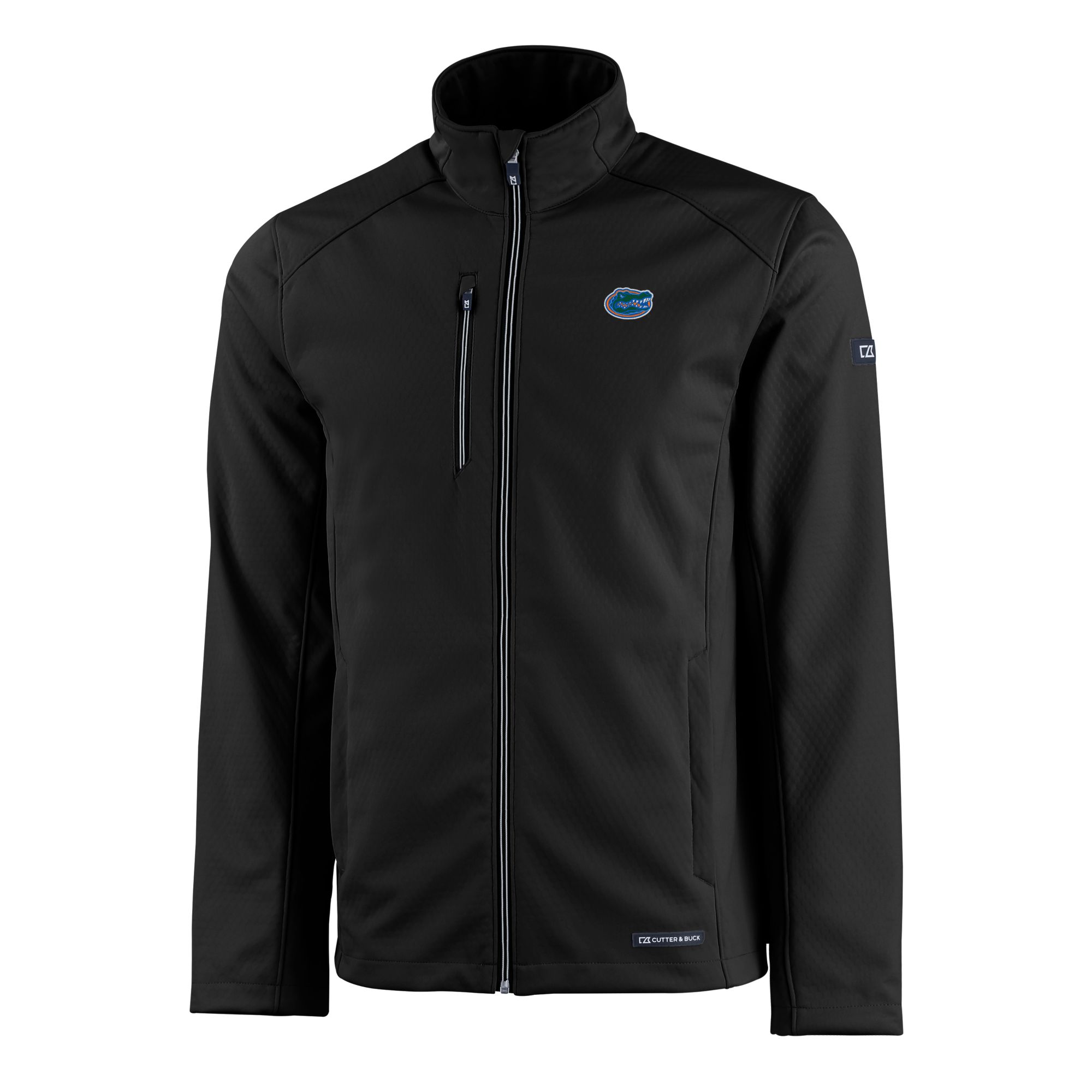 Men's Cutter & Buck Black Florida Gators Evoke Eco Softshell Recycled Full-Zip Jacket - Image 3