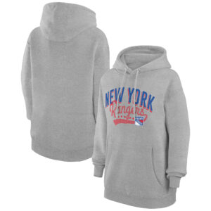 Women's G-III 4Her by Carl Banks  Gray New York Rangers Filigree Logo Pullover Hoodie