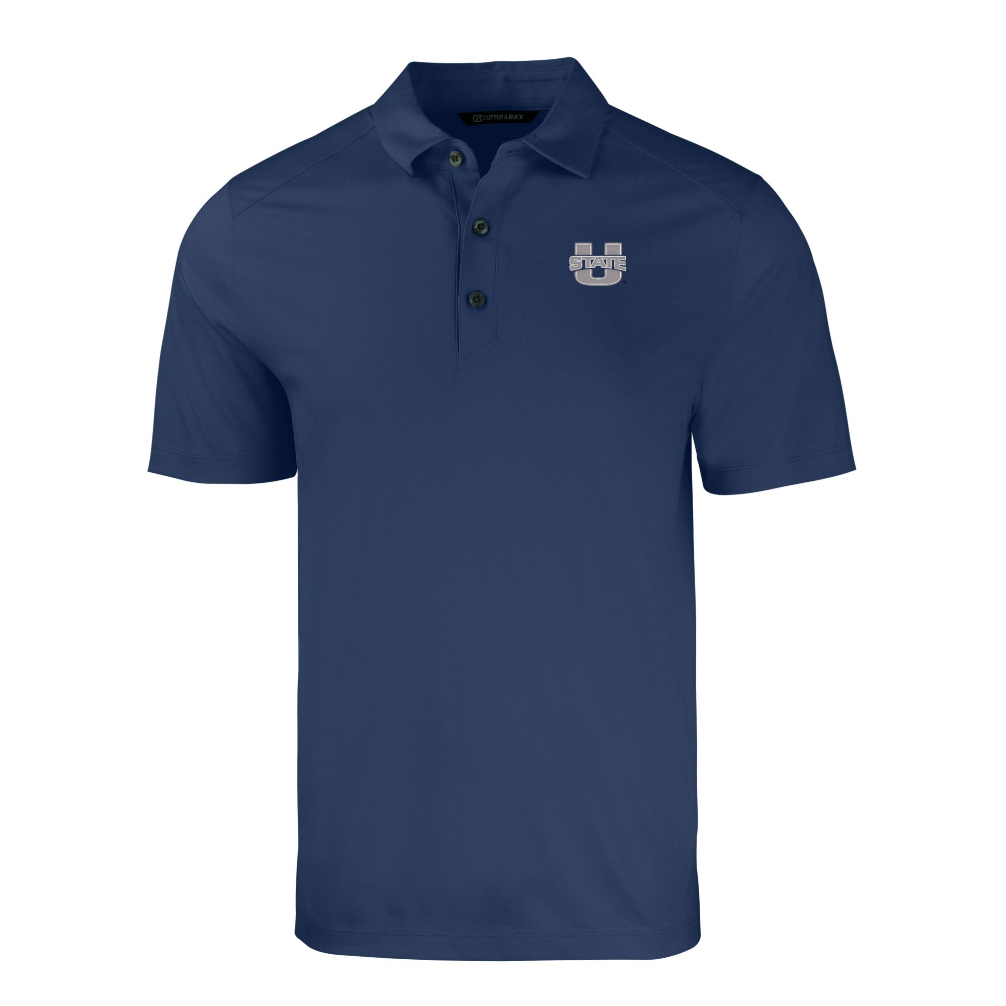 Men's Cutter & Buck Heather Navy Utah State Aggies Big & Tall Forge Eco Stretch Recycled Polo - Image 6