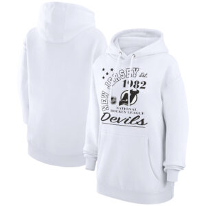 Men's Starter  White New Jersey Devils Arch City Team Graphic Fleece Pullover Hoodie