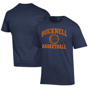 Men's Champion  Navy Bucknell Bison Icon Logo Basketball Jersey T-Shirt