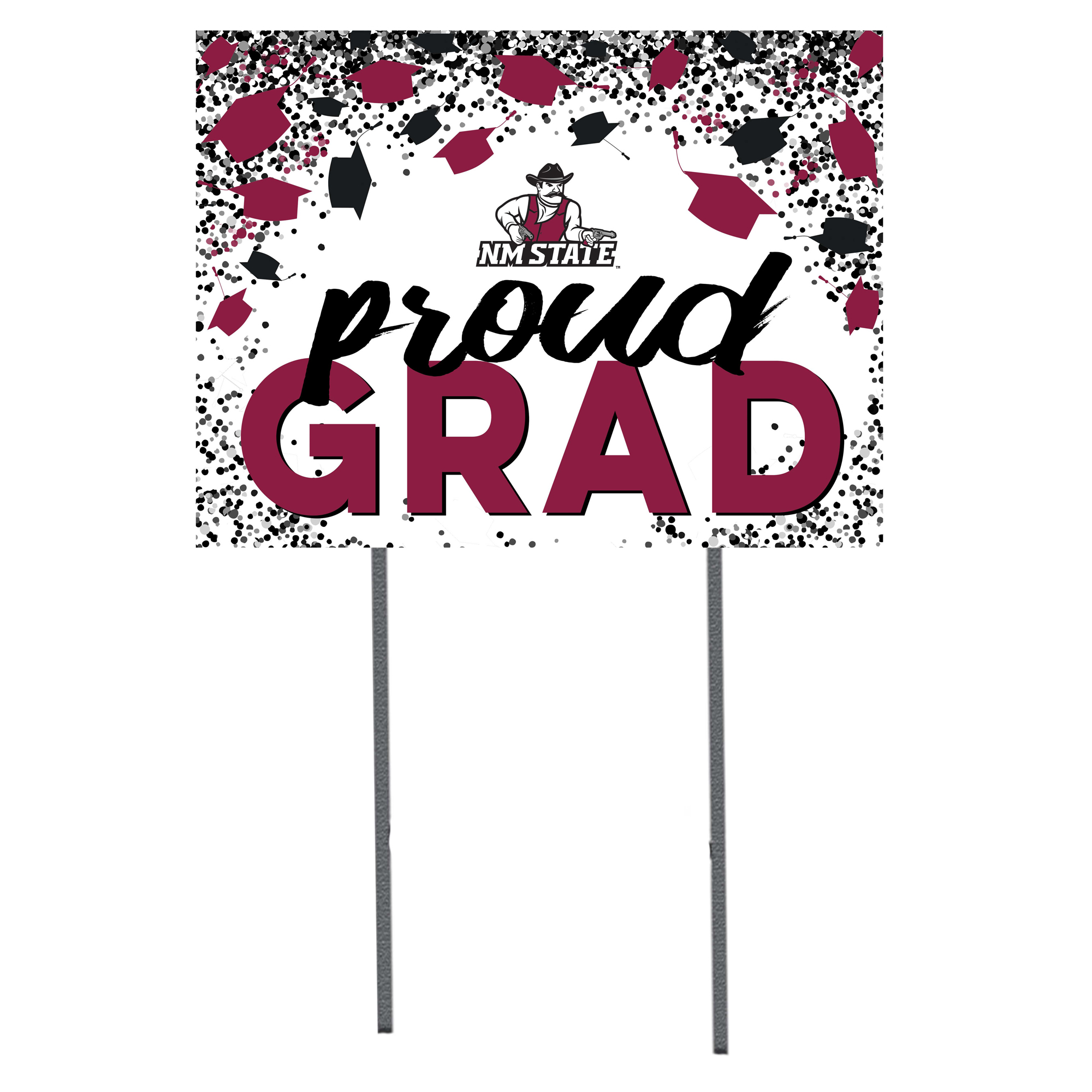 New Mexico State Aggies 18" x 24" Grad Hats Yard Sign