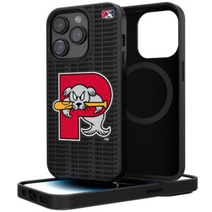 Keyscaper Portland Sea Dogs Text Backdrop iPhone Magnetic Bump Case