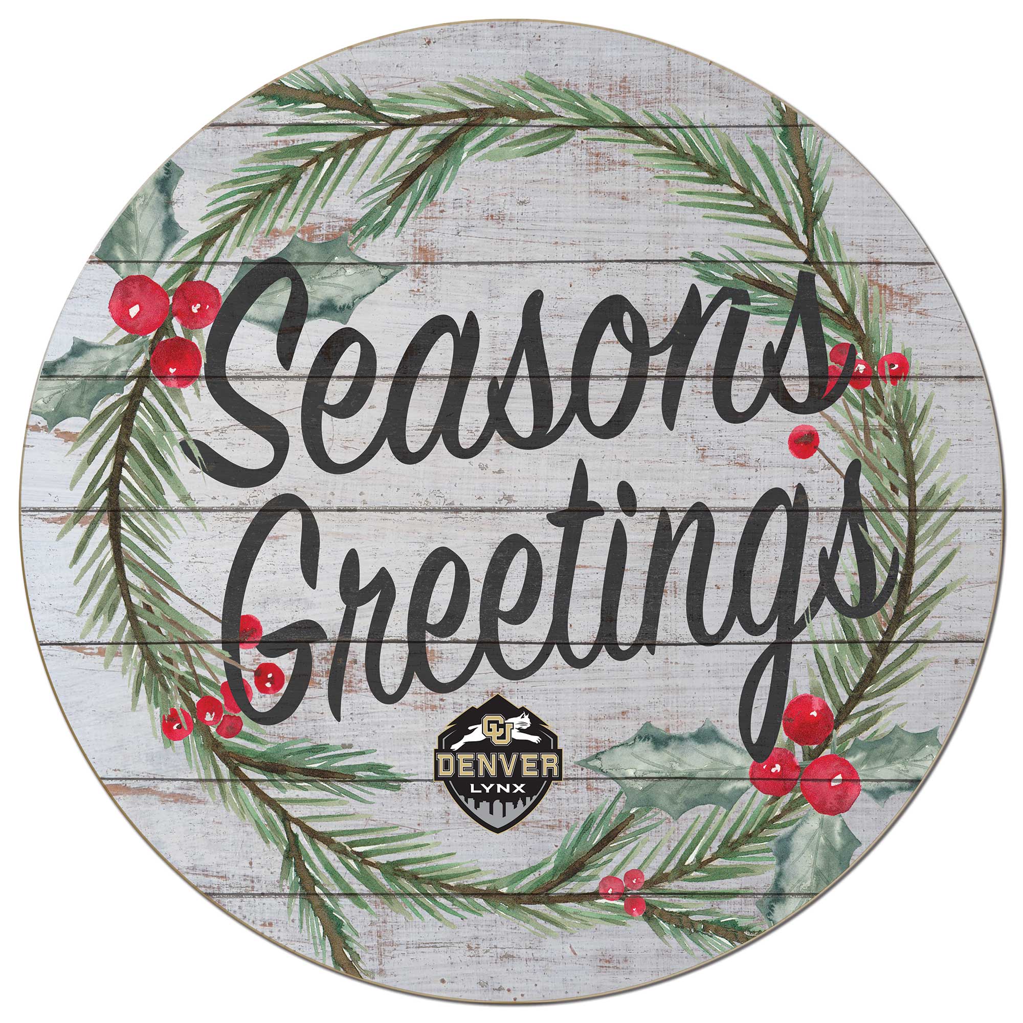 CU Denver Lynx 20'' x 20'' Season's Greetings Circle