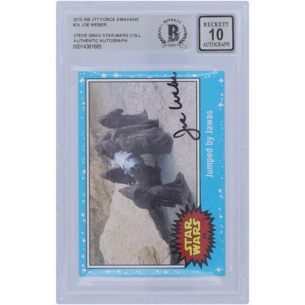 Joe Weber Star Wars Autographed 2015 Topps #24 BAS Authenticated 10 Card