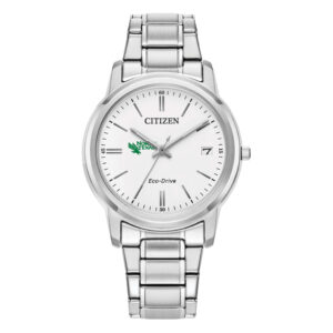 Women's Citizen Watch  Silver North Texas Mean Green Eco-Drive White Dial Stainless Steel Watch