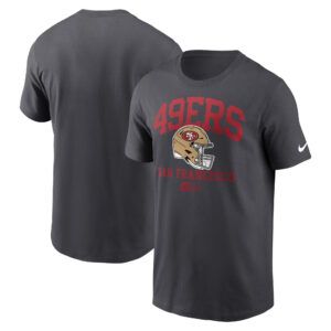 Men's Nike Anthracite San Francisco 49ers Helmet Essential T-Shirt