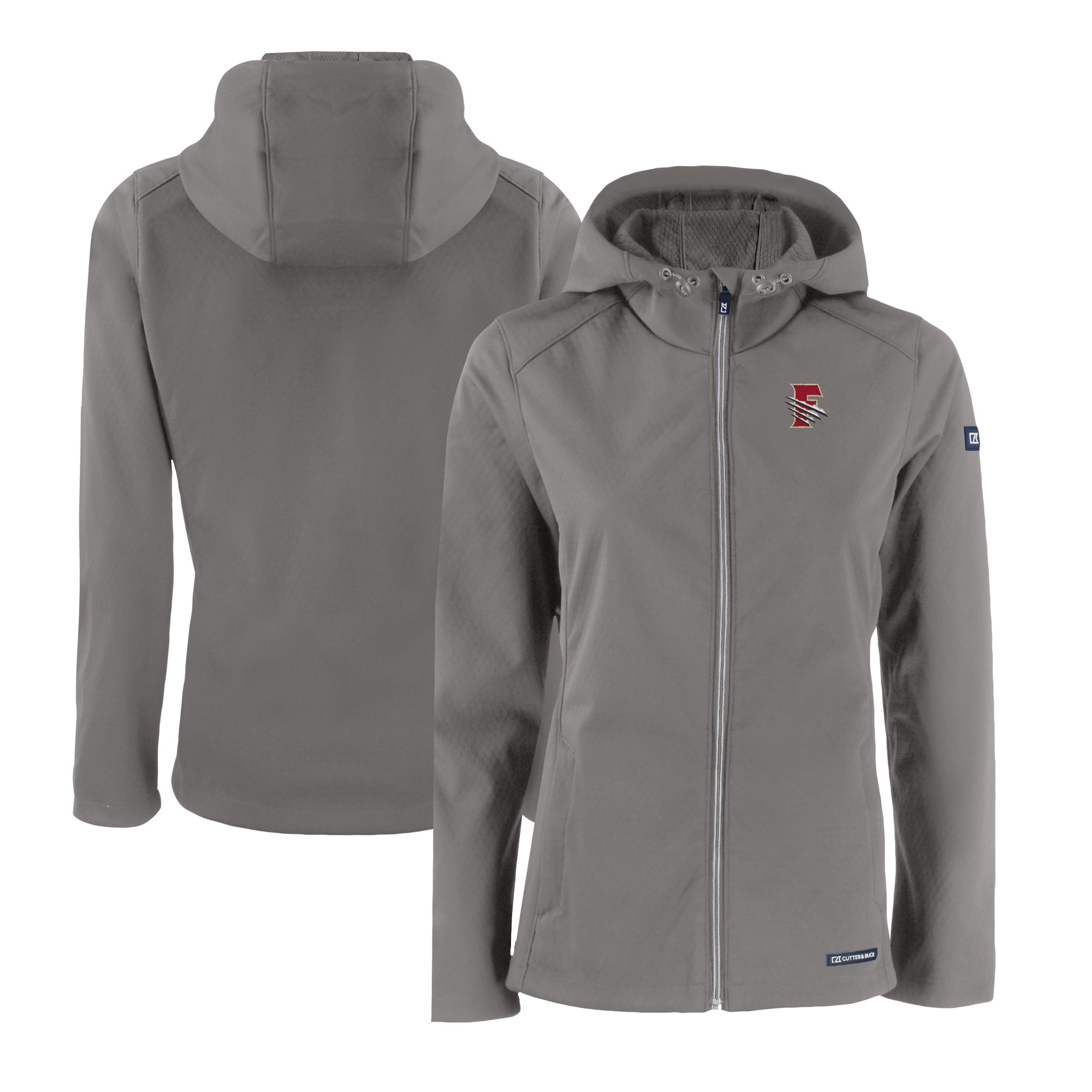 Women's Cutter & Buck Steel Fresno Grizzlies Evoke Eco Softshell Recycled Full-Zip Jacket - Image 5