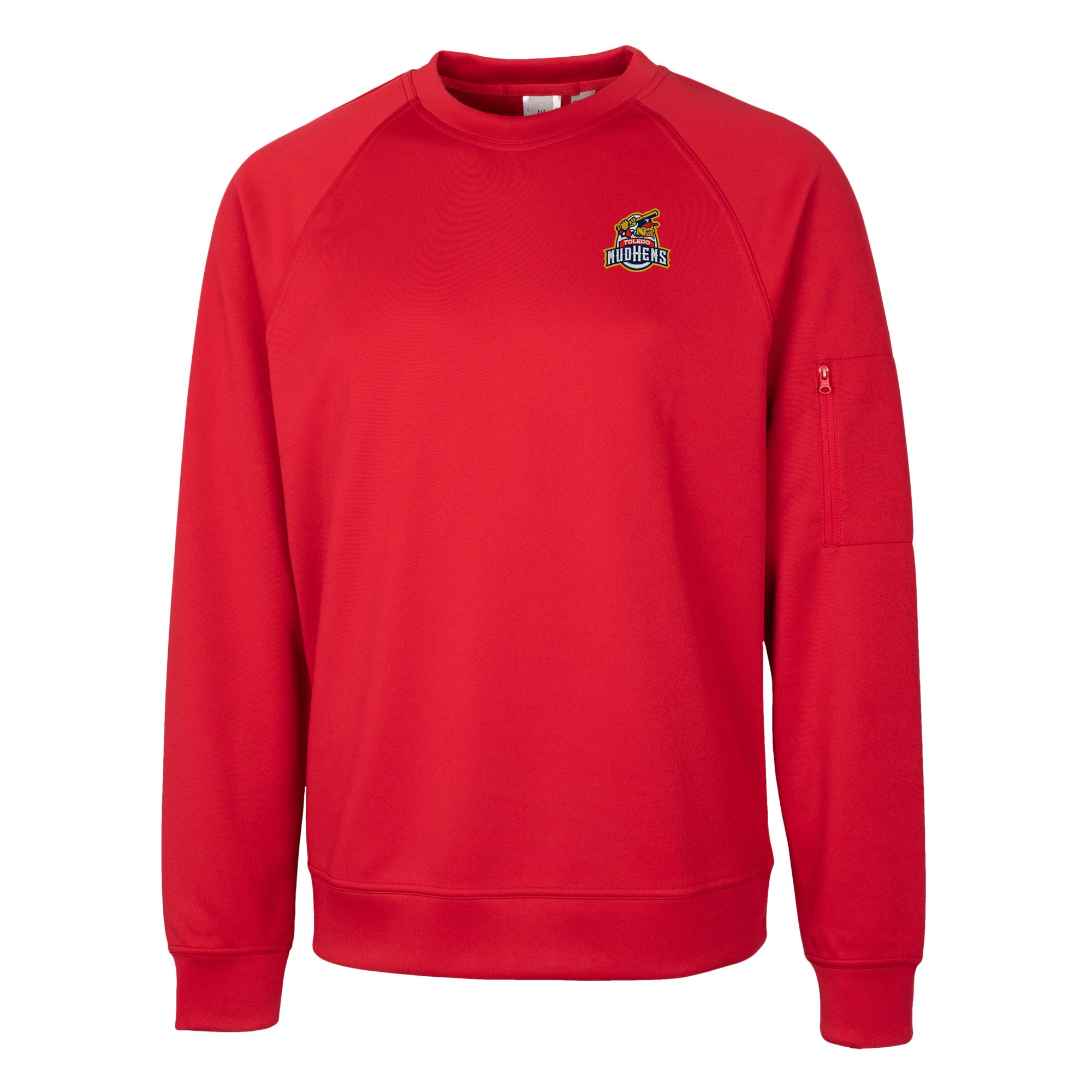 Unisex Cutter & Buck Red Toledo Mud Hens Clique Lift Eco Performance Sweatshirt - Image 3