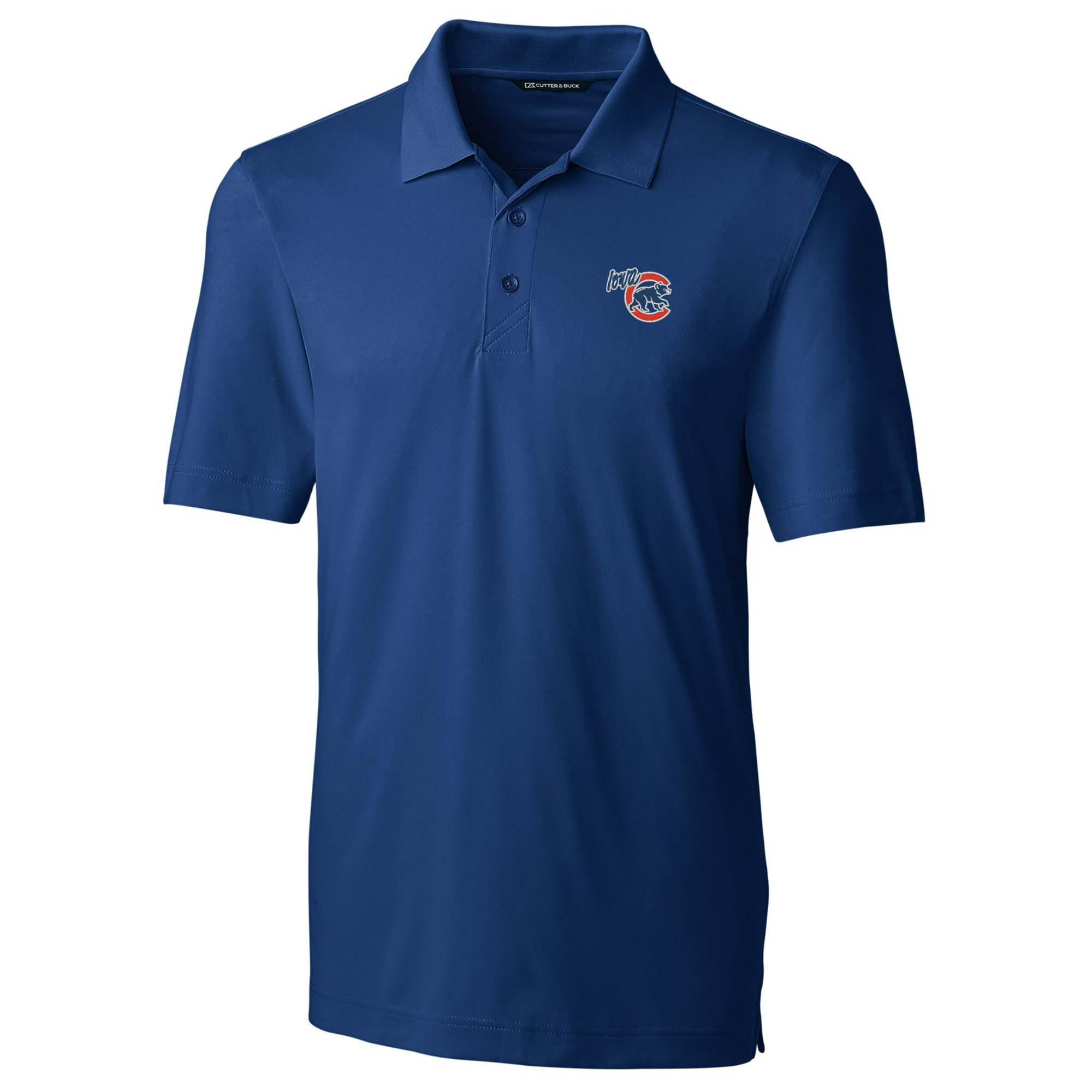 Men's Cutter & Buck Blue Iowa Cubs DryTec Forge Stretch Polo - Image 3