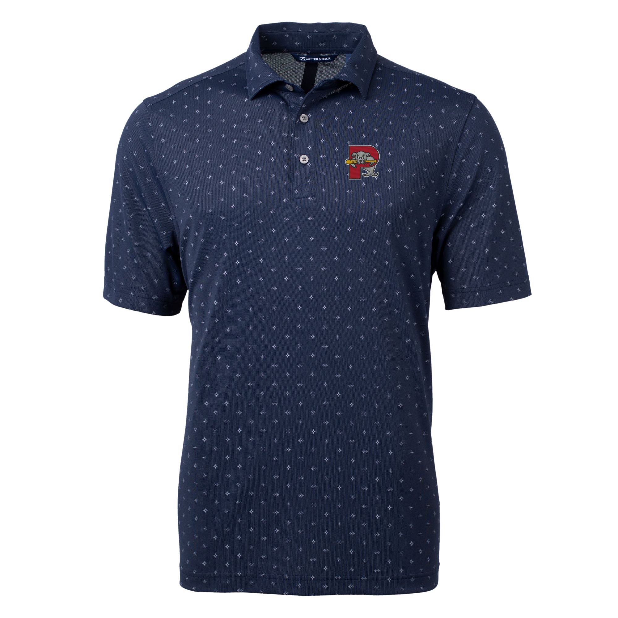 Men's Cutter & Buck Navy Portland Sea Dogs Virtue Eco Pique Tile Print Recycled Polo - Image 6