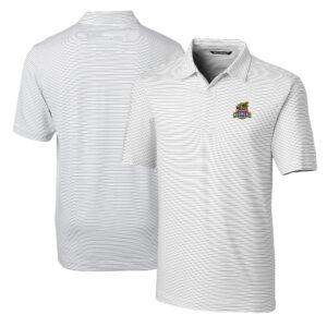 Men's Cutter & Buck  White Toledo Mud Hens Big & Tall Forge Pencil Stripe Stretch Polo