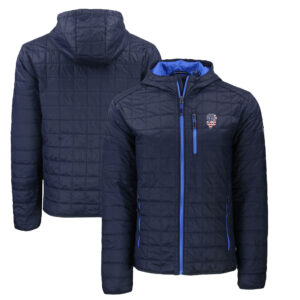 Men's Cutter & Buck  Navy San Francisco Giants Americana Rainier Primaloft Eco Full-Zip Hooded Jacket