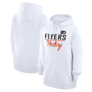 Women's G-III 4Her by Carl Banks  White Philadelphia Flyers Team Fleece Pullover Hoodie