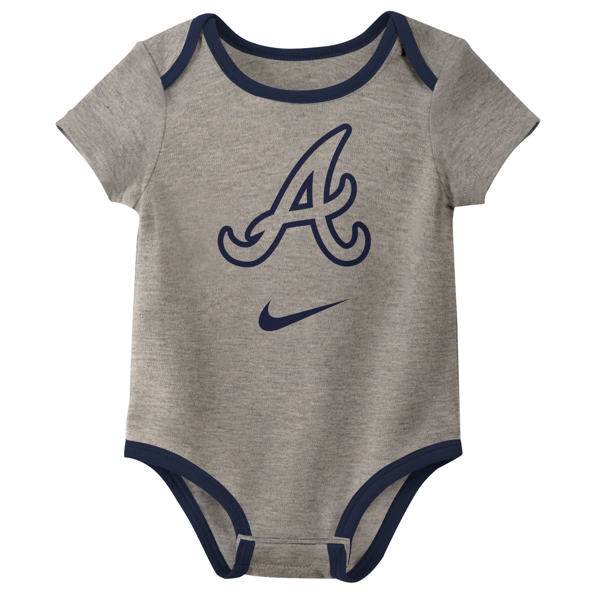 Infant Nike Atlanta Braves Authentic Collection Three-Pack Bodysuit Set - Image 9