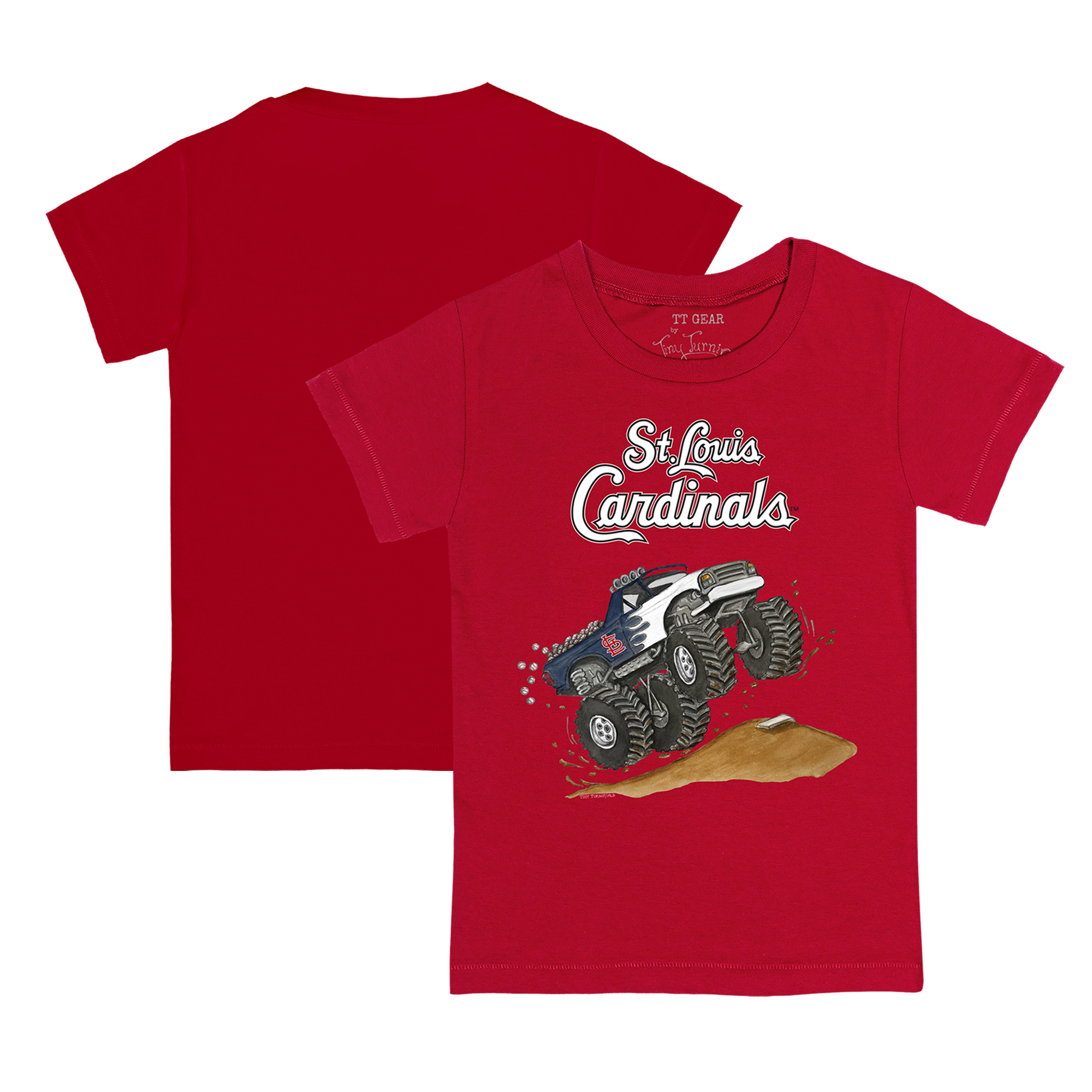 Infant Tiny Turnip Red St. Louis Cardinals Monster Truck T-Shirt