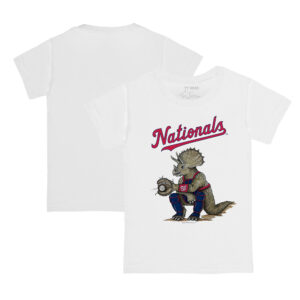 Infant Tiny Turnip White Washington Nationals Triceratops T-Shirt
