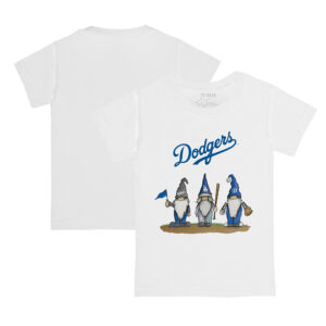 Toddler Tiny Turnip White Los Angeles Dodgers Gnomes T-Shirt