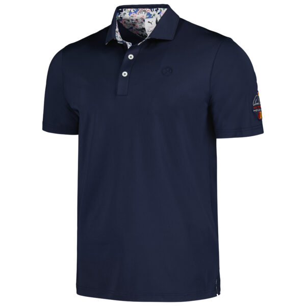 Men's Puma Navy Arnold Palmer Invitational Floral Trim MATTR Polo - Image 7