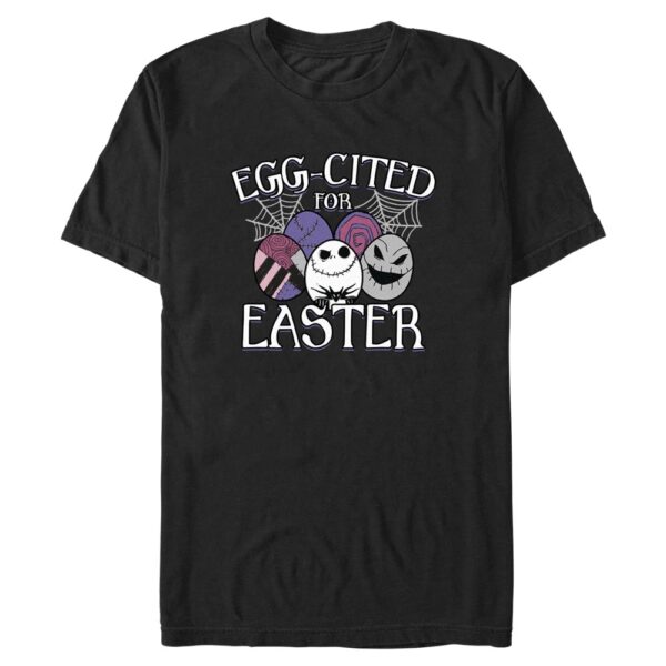 Men's Mad Engine  Black The Nightmare Before Christmas Egg-cited for Easter Graphic T-Shirt