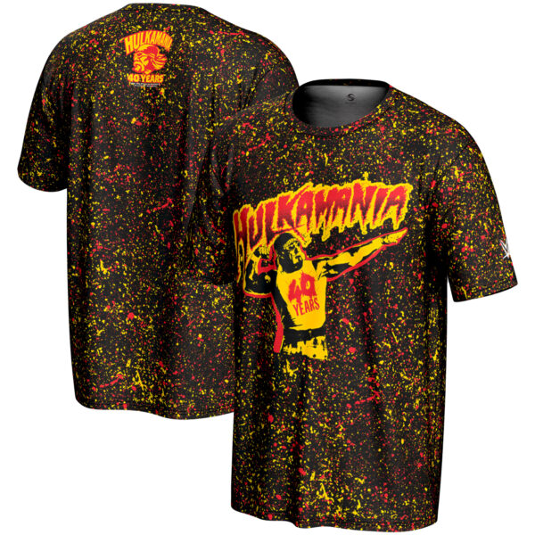 Youth ProSphere  Black Hulk Hogan 40 Years Hulkamania T-Shirt - Image 5
