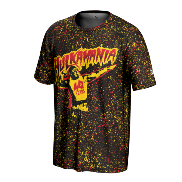 Youth ProSphere  Black Hulk Hogan 40 Years Hulkamania T-Shirt - Image 6