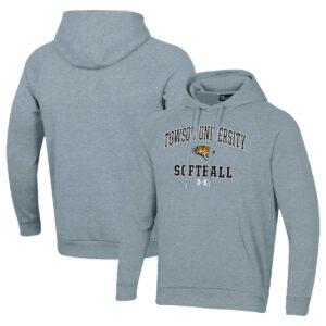 Men's Under Armour Gray Towson Tigers All Day Arch Softball Raglan Pullover Hoodie