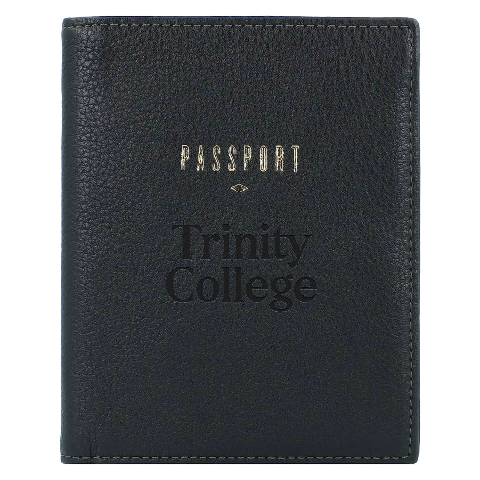 Fossil Black Trinity Bantams Travel RFID Passport Case