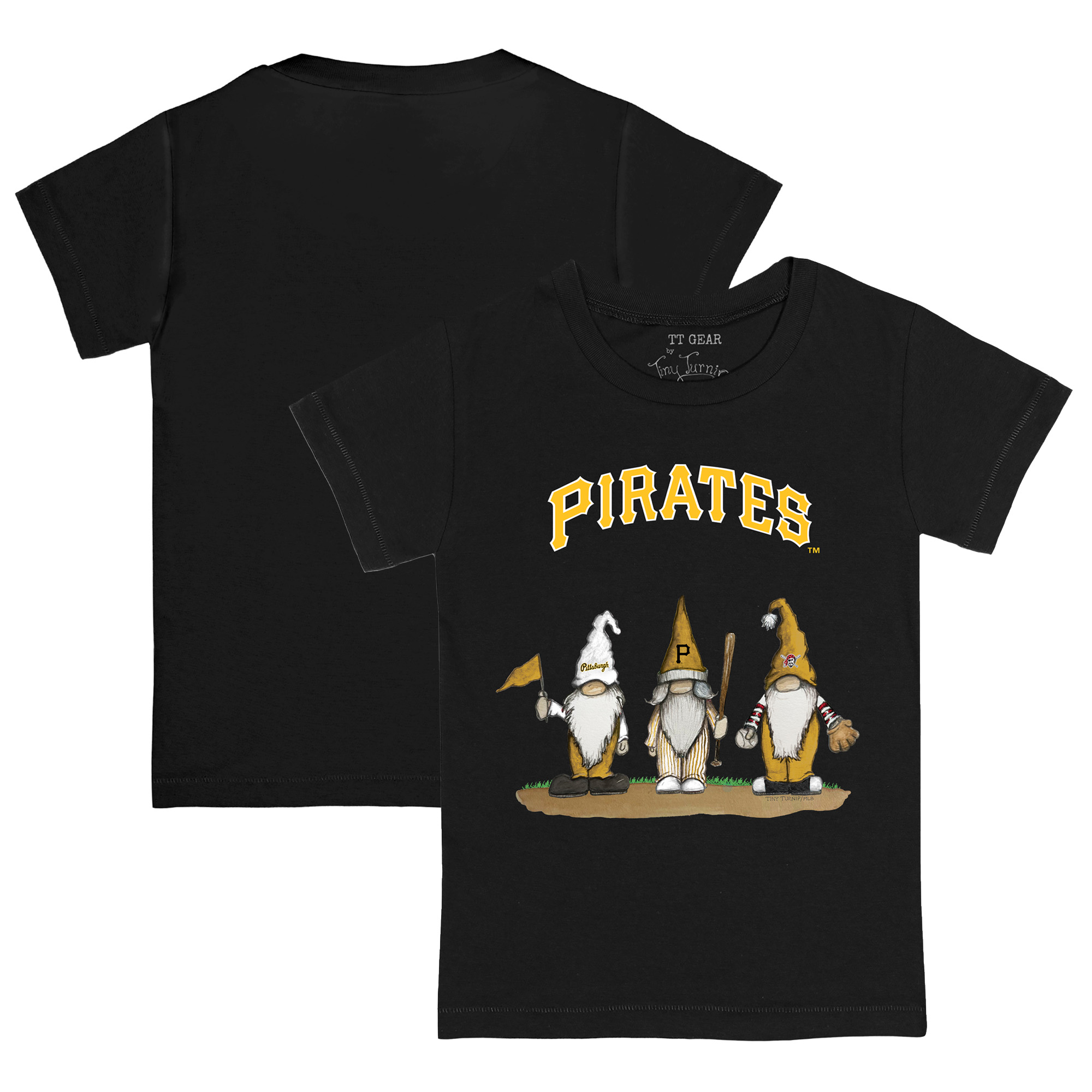 Youth Tiny Turnip Black Pittsburgh Pirates Gnomes T-Shirt - Image 2