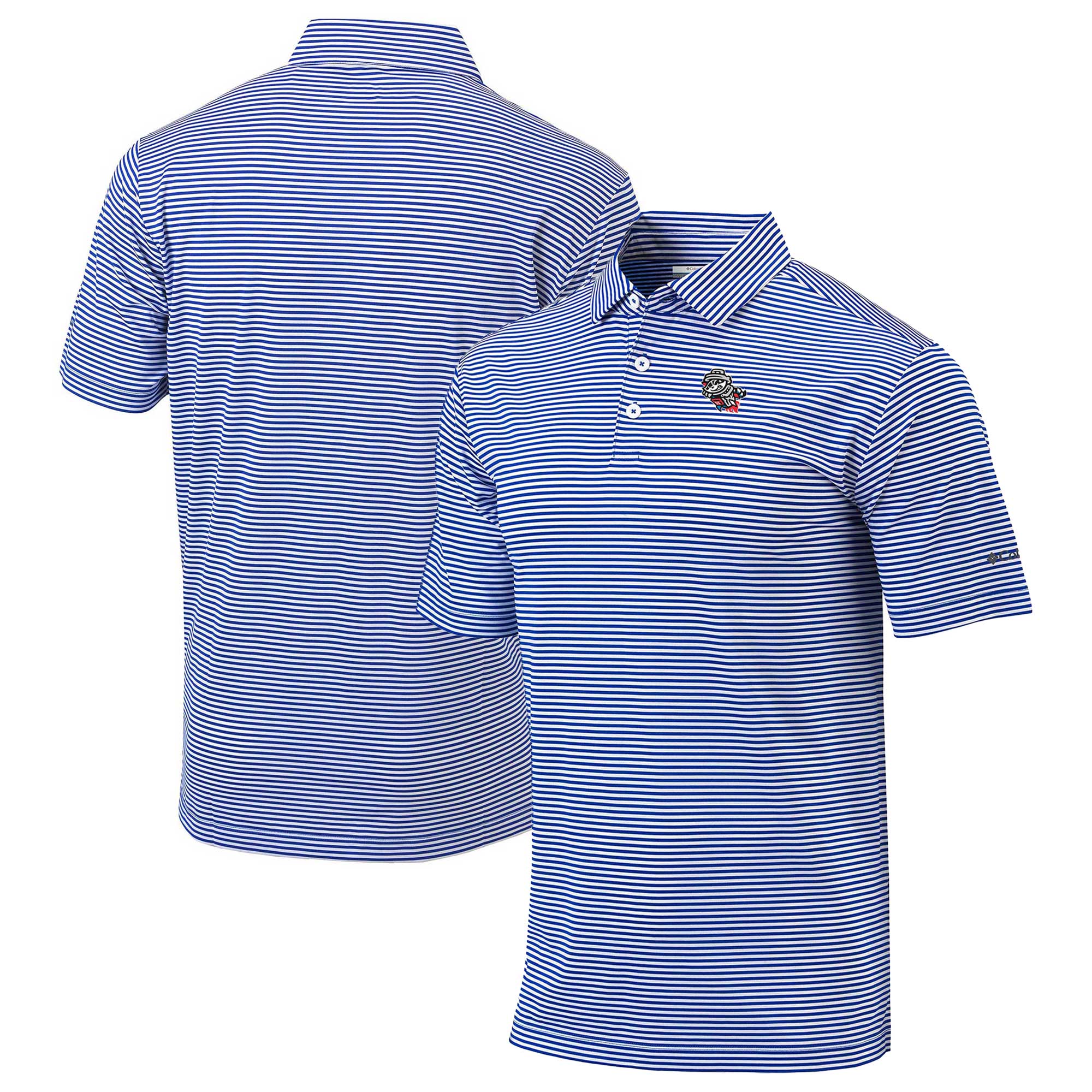 Men's Columbia Blue Rocket City Trash Pandas Omni-Wick Club Invite Polo