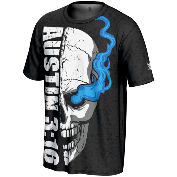 Youth ProSphere Black "Stone Cold" Steve Austin 3:16 Skull T-Shirt - Image 6