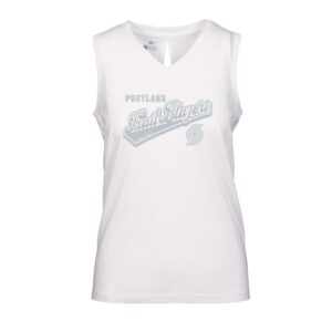 Women's Levelwear White Portland Trail Blazers Paisley Sweep V-Neck Tank Top