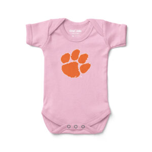 Infant Chad & Jake Pink Clemson Tigers Primary Logo Bodysuit
