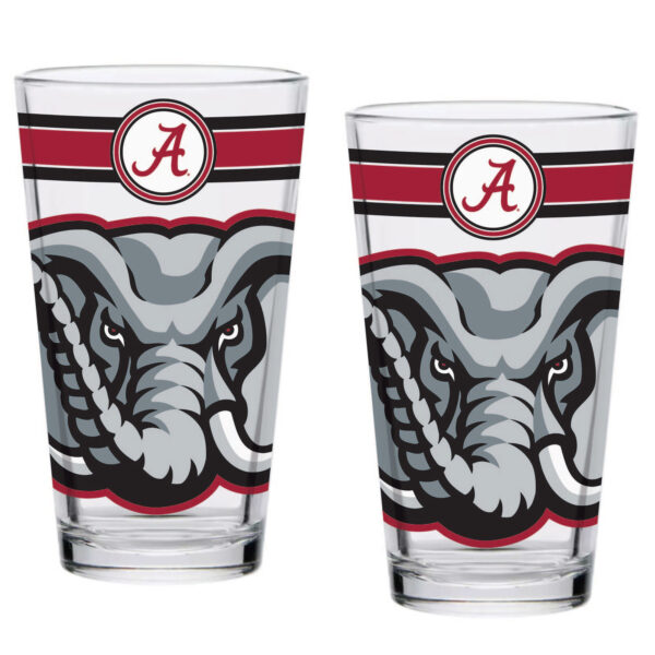Alabama Crimson Tide 16oz. Classic Pint Glass Two-Pack - Image 4
