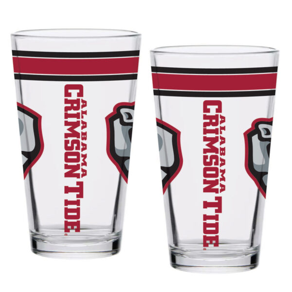 Alabama Crimson Tide 16oz. Classic Pint Glass Two-Pack - Image 5