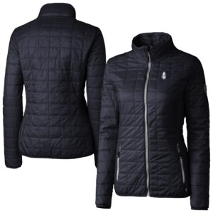 Women's Cutter & Buck Navy Chicago Cubs Cooperstown Collection Rainier PrimaLoft Eco Insulated Full-Zip Puffer Jacket
