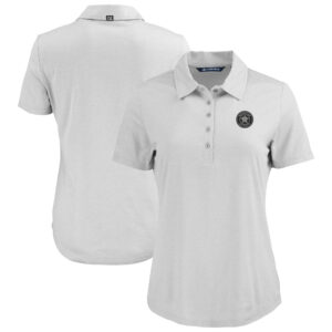 Women's Cutter & Buck  Gray Houston Astros Coastline Epic Comfort Eco Recycled Polo