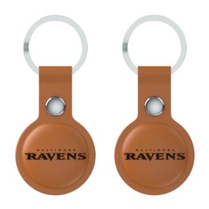 Keyscaper Brown Baltimore Ravens  Two-Pack AirTag Holders